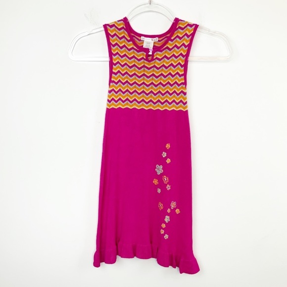 deux par deux Other - Deux Par Deux Zig-Zag Hot Pink Knit Dress 5